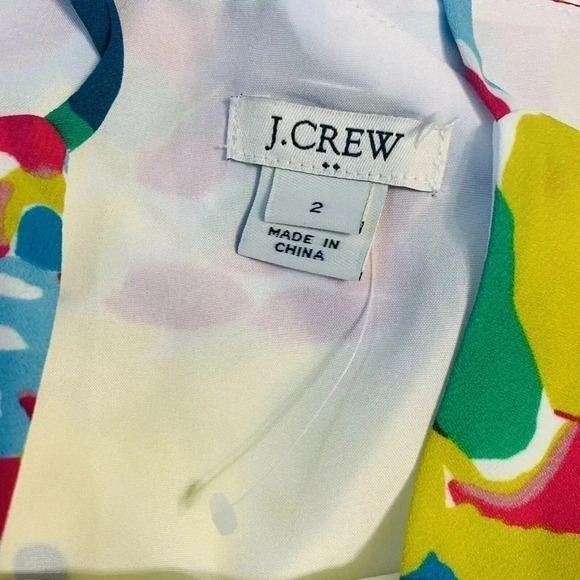 J. Crew Factory Size 2 Floral Printed Ruffled Cami Dress New! - Picture 5 of 8